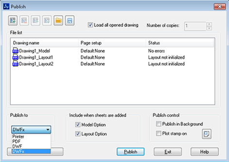 Export to DWFx