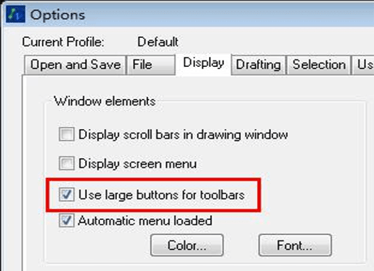 Large Buttons for Toolbars
